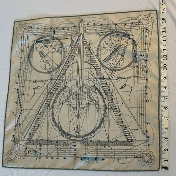 Hermes Gavroche La Musique des Spheres - white/cream with green 45cm - Picture 4 of 12